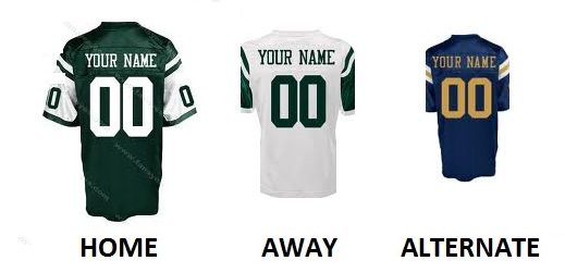 (image for) NEW YORK J Pro Football Number Kit - Click Image to Close